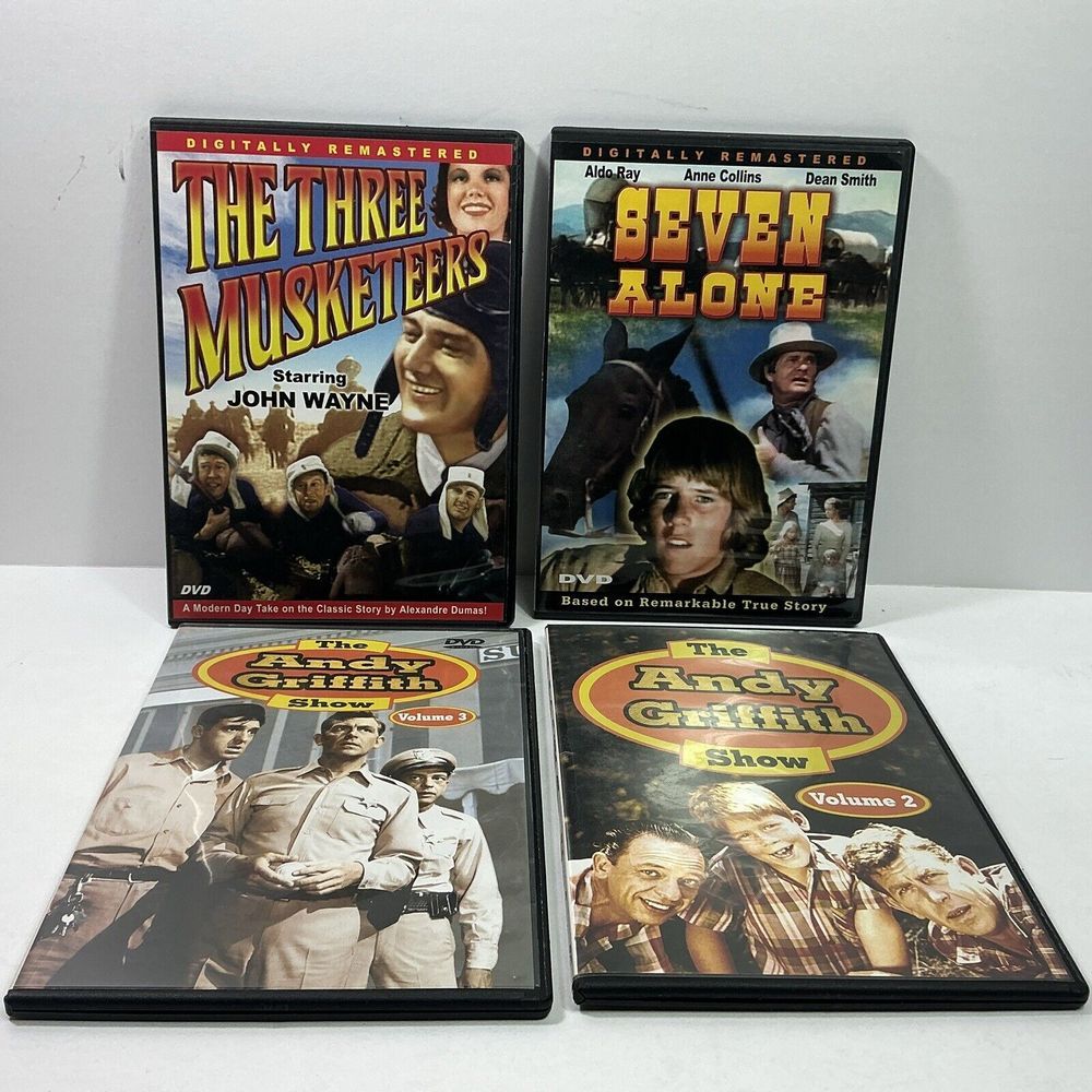 DVD Video Lot The Three Musketeers John Wayne / Andy Griffith Vol 2/3